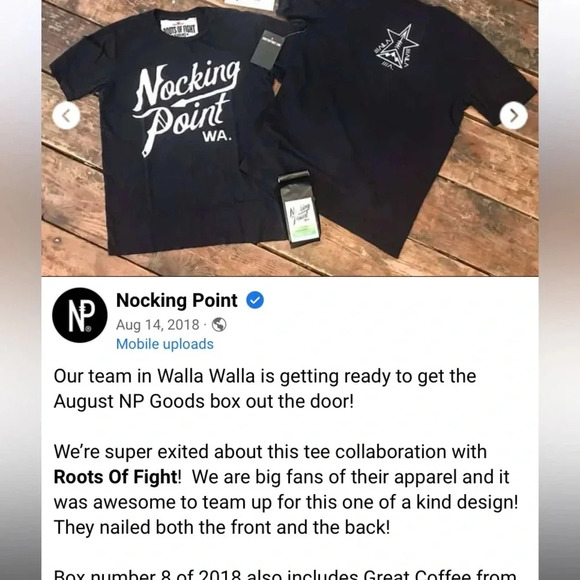 Roots of fight x nocking point collab tee M NWOT $69 - Picture 6 of 6